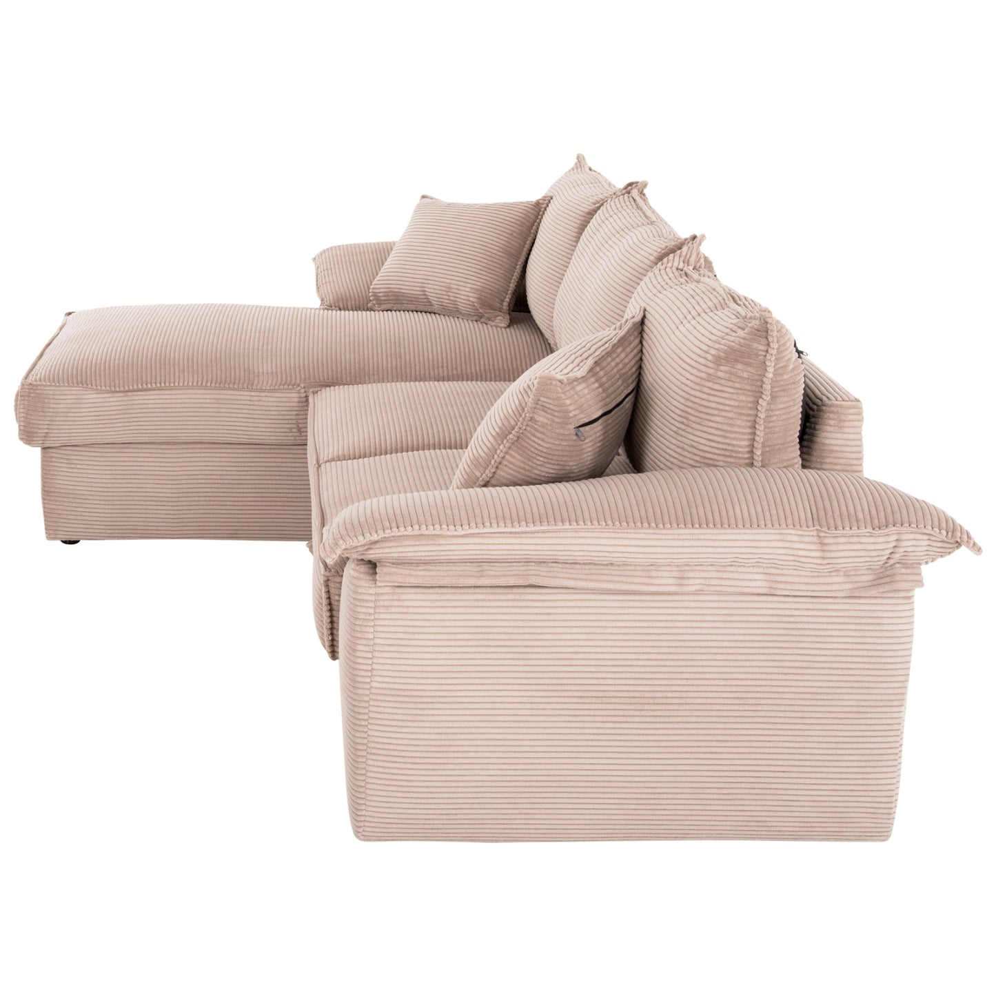 Corner (left) Sofa-bed With Storage Space Aldo Hm3276.01l Beige Fabric 256x91-159x87hcm.