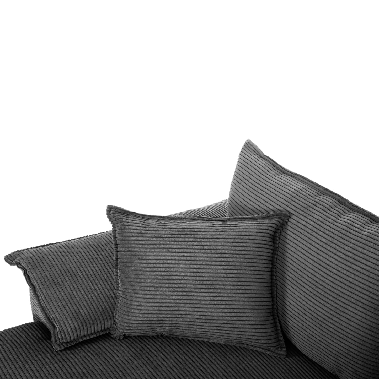 Corner (left) Sofa-bed With Storage Space Aldo Hm3276.02l Anthracite Fabric 256x91-159x87hcm.
