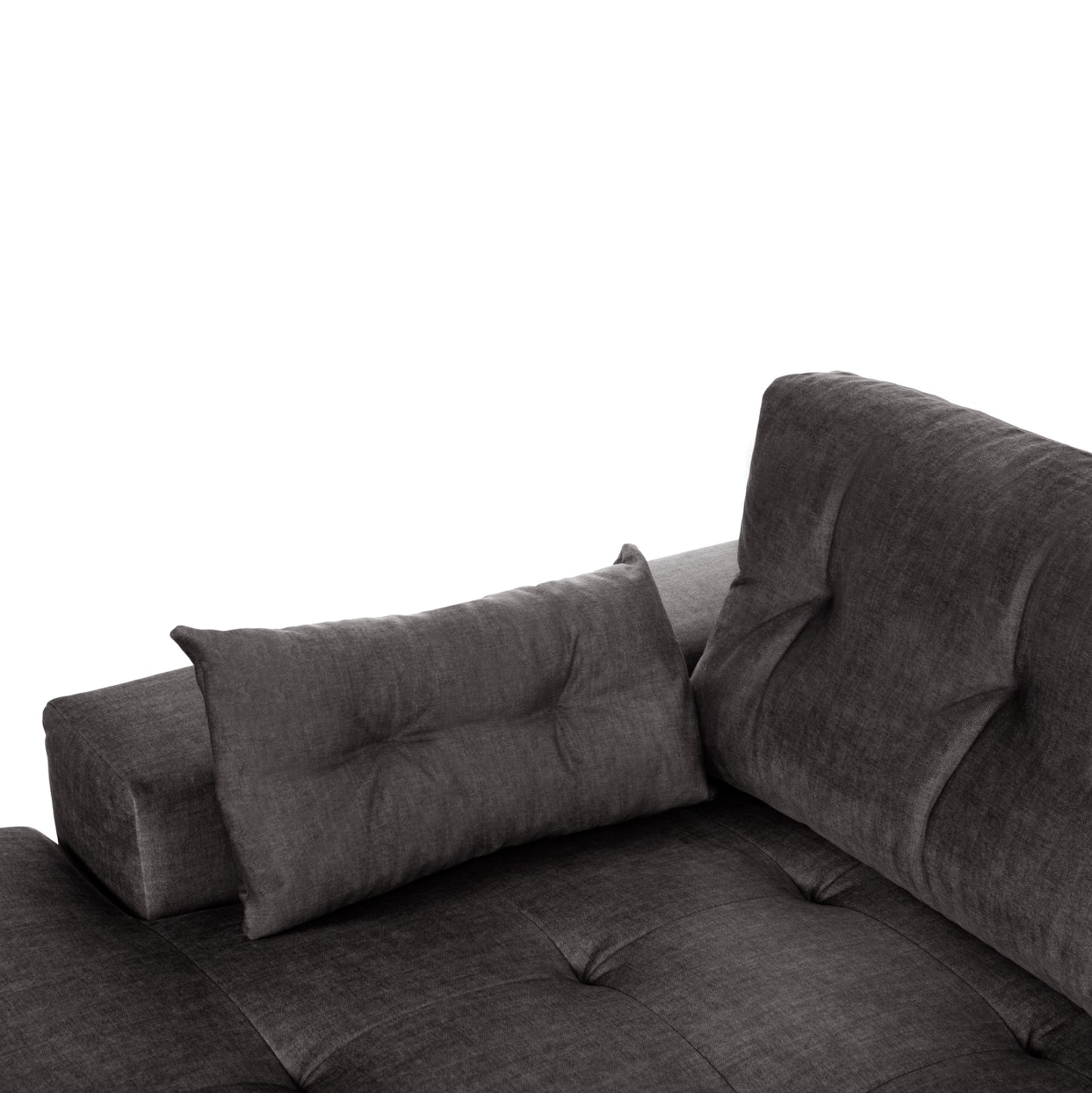Corner (left) Sofa-bed With Storage Space Clancy Hm3281.02l Anthracite Fabric 308x181x92hcm.