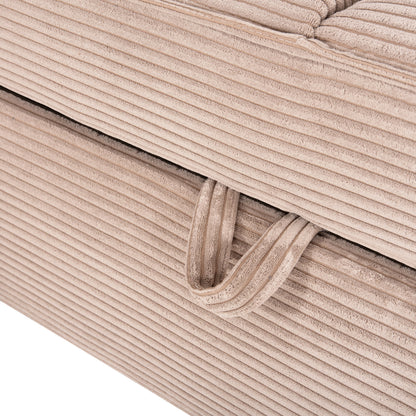 Corner (left) Sofa-bed With Storage Space Aldo Hm3276.01l Beige Fabric 256x91-159x87hcm.