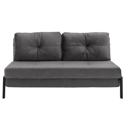 Sofa Bed Velvet Grey 2 1/2 Seater Hm3079.11 151x92x66cm