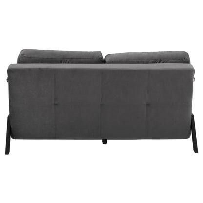 Sofa Bed Velvet Grey 2 1/2 Seater Hm3079.11 151x92x66cm