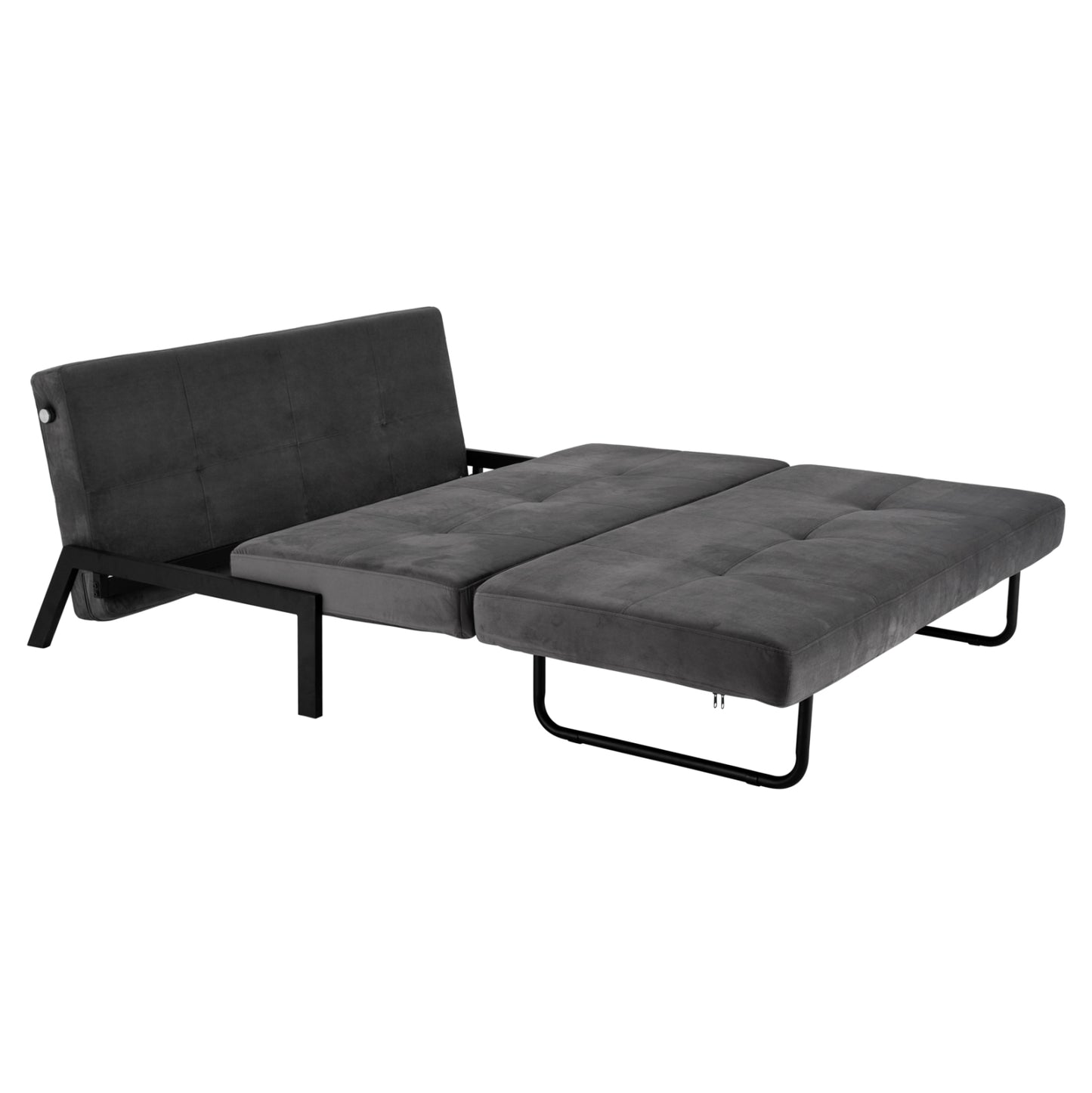Sofa Bed Velvet Grey 2 1/2 Seater Hm3079.11 151x92x66cm