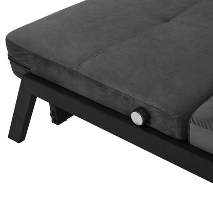 Sofa Bed Velvet Grey 2 1/2 Seater Hm3079.11 151x92x66cm