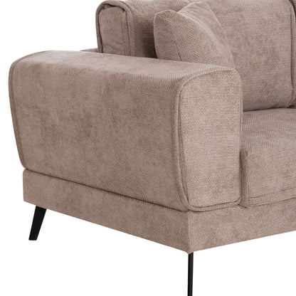 Corner Sofabed (right) Zenora Hm3337.03r Beige Fabric 303x214x80hcm
