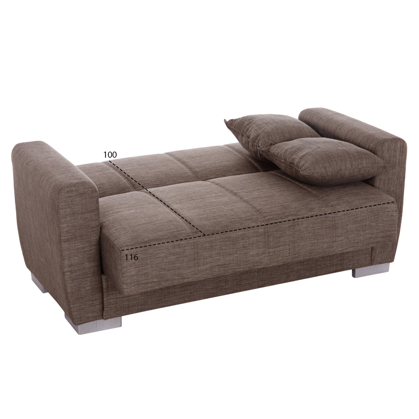 Hm3241.02 Sofa-bed, 150x84x88cm, Beige, 2-seater