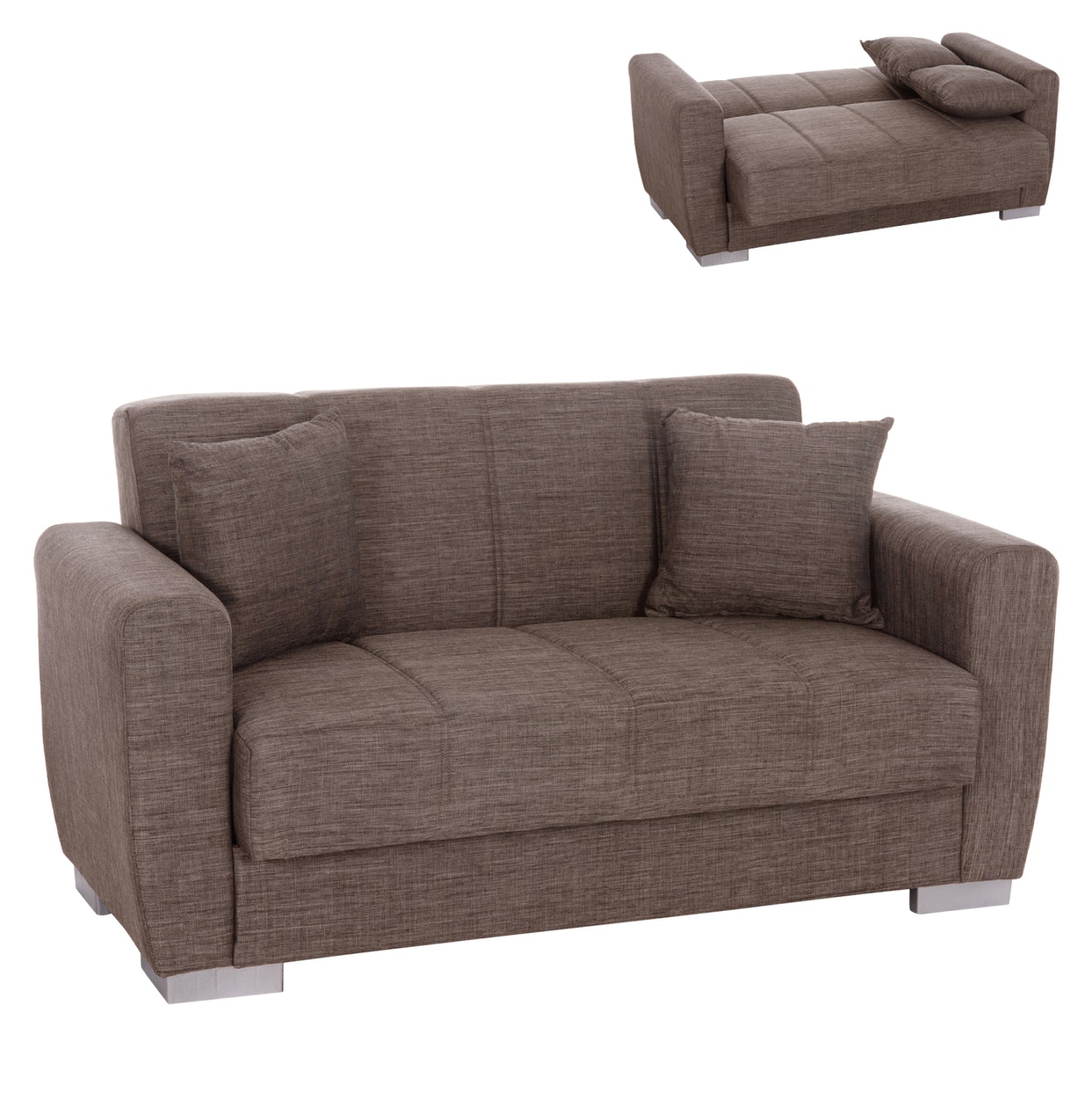 Hm3241.02 Sofa-bed, 150x84x88cm, Beige, 2-seater