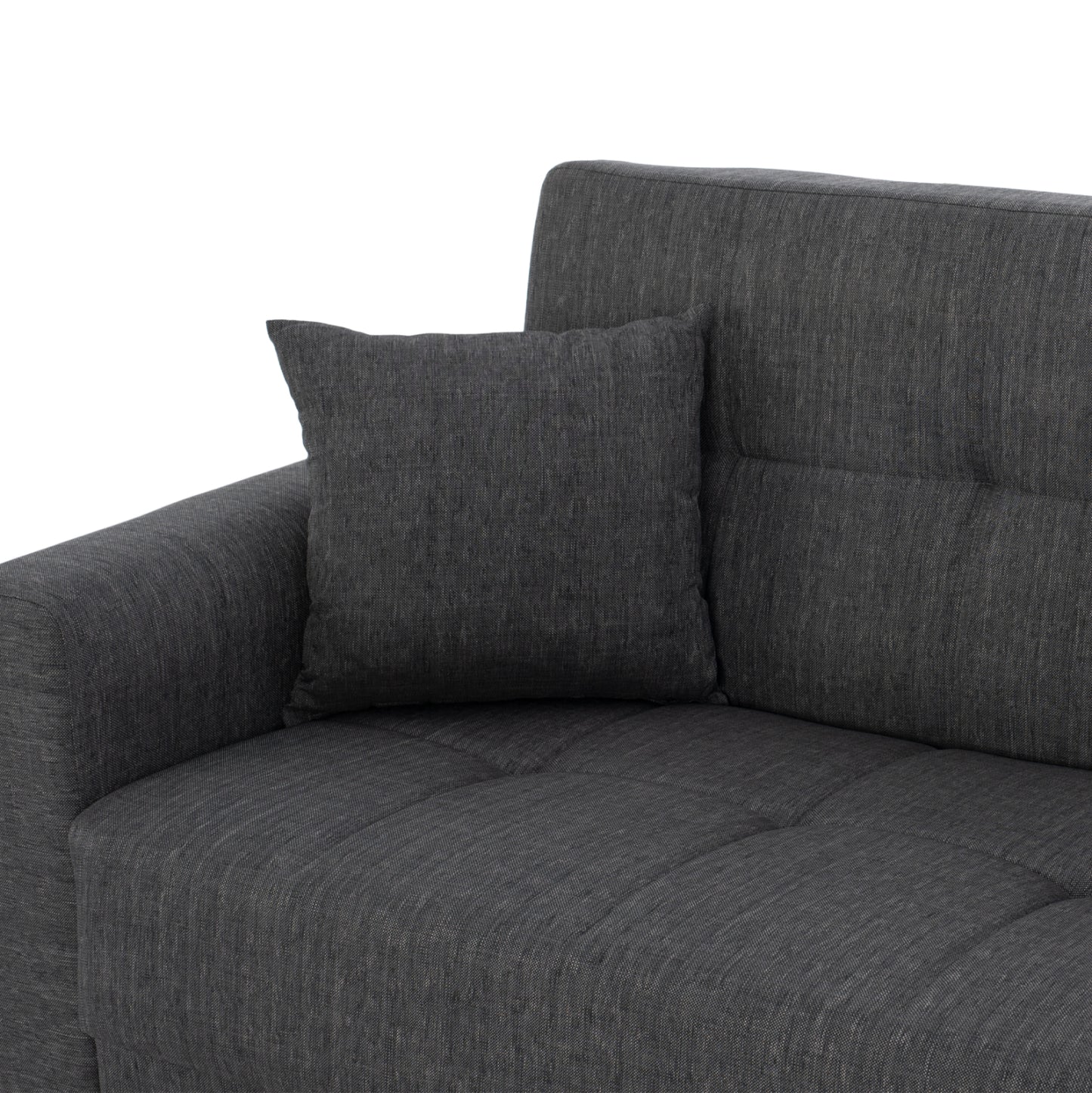 Hm3243.03 2-seater Sofa-bed, Tall Back, Grey, 160x84x88cm