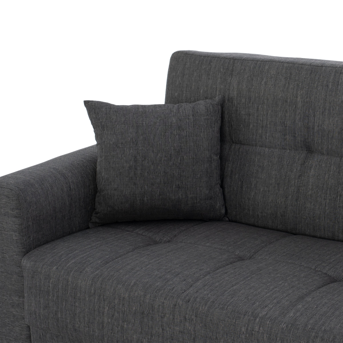 Hm3243.03 2-seater Sofa-bed, Tall Back, Grey, 160x84x88cm