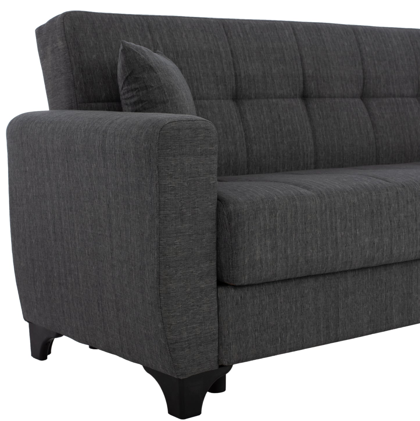 Hm3243.03 2-seater Sofa-bed, Tall Back, Grey, 160x84x88cm