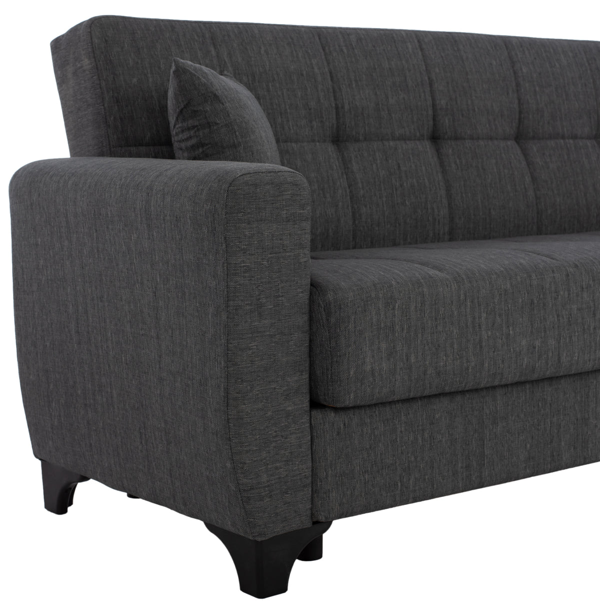 Hm3243.03 2-seater Sofa-bed, Tall Back, Grey, 160x84x88cm