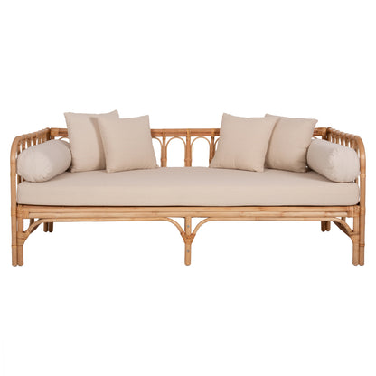 Daybed-sofa Lignano Hm9660 Rattan In Natural-beige Cushions 200x100x75hcm.