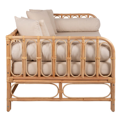 Daybed-sofa Lignano Hm9660 Rattan In Natural-beige Cushions 200x100x75hcm.