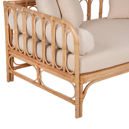 Daybed-sofa Lignano Hm9660 Rattan In Natural-beige Cushions 200x100x75hcm.