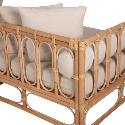 Daybed-sofa Lignano Hm9660 Rattan In Natural-beige Cushions 200x100x75hcm.