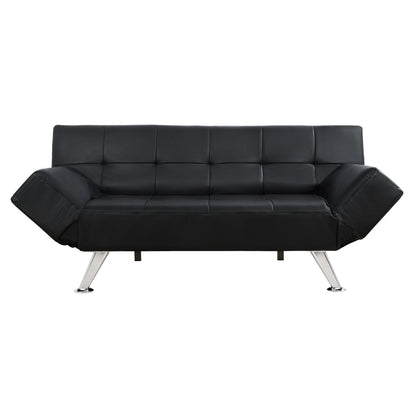 Sofa/bed Hm3001.02 Thom With Folding Arms Black Pu 189x93x82 Cm