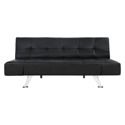 Sofa/bed Hm3001.02 Thom With Folding Arms Black Pu 189x93x82 Cm