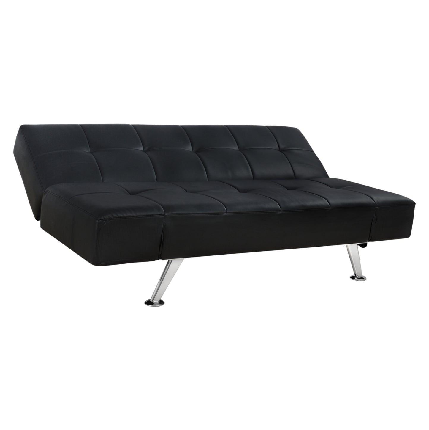 Sofa/bed Hm3001.02 Thom With Folding Arms Black Pu 189x93x82 Cm