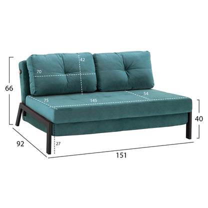 Sofa-bed Constance Hm3079.15 Mint Velvet  2½-seater 151x92x66hcm.