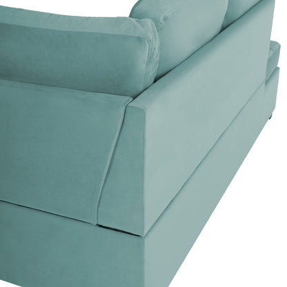 Sofabed Left Corner Jade Hm3144.04l Seafoam Green Velvet 250x80-180x73-88hcm.