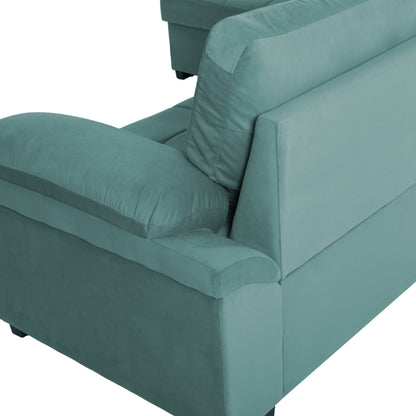 Sofabed Left Corner Jade Hm3144.04l Seafoam Green Velvet 250x80-180x73-88hcm.