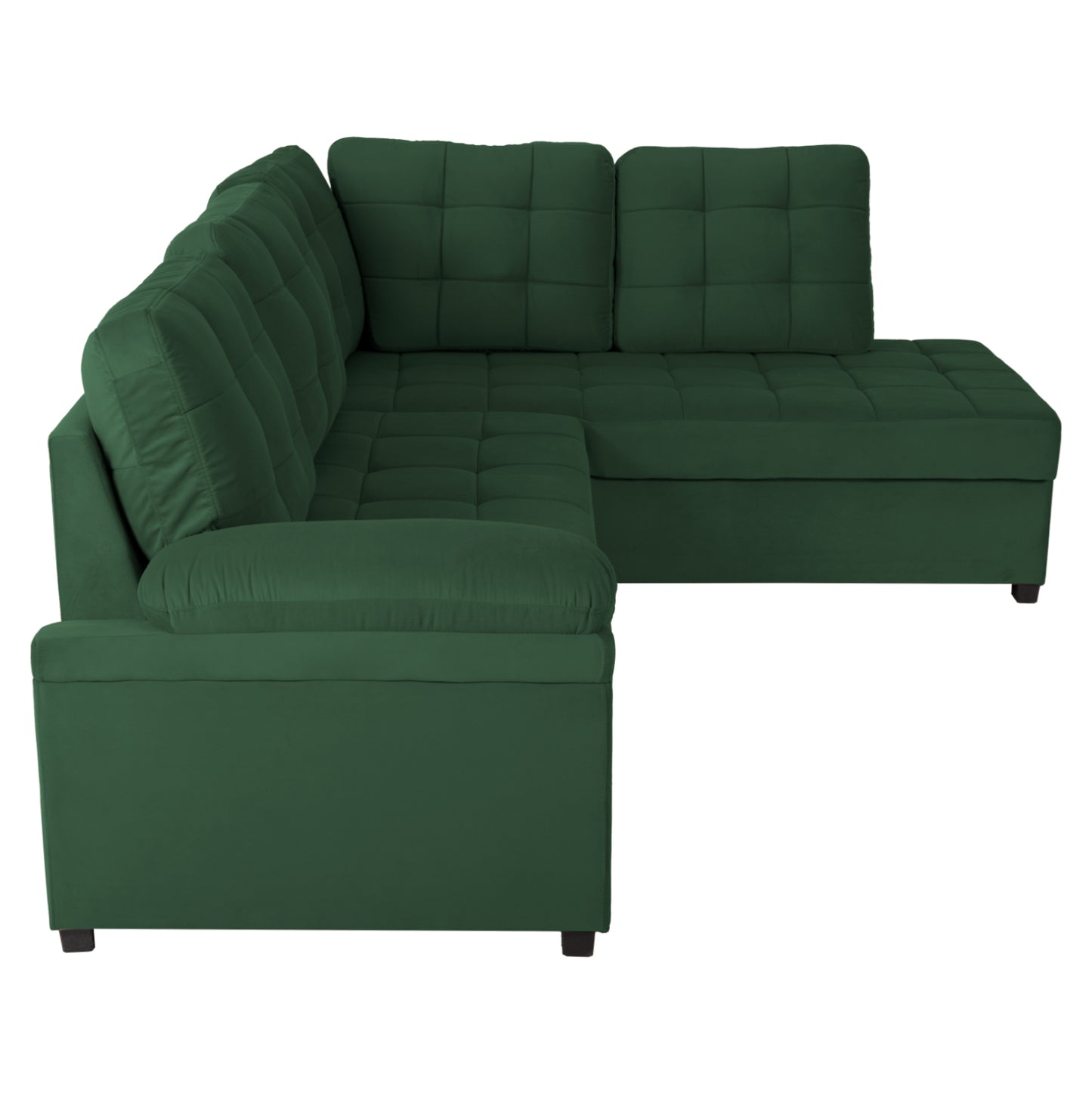 Sofabed Right Corner Jade Hm3144.05r Cypress Green Velvet 250x80-180x73-88hcm.