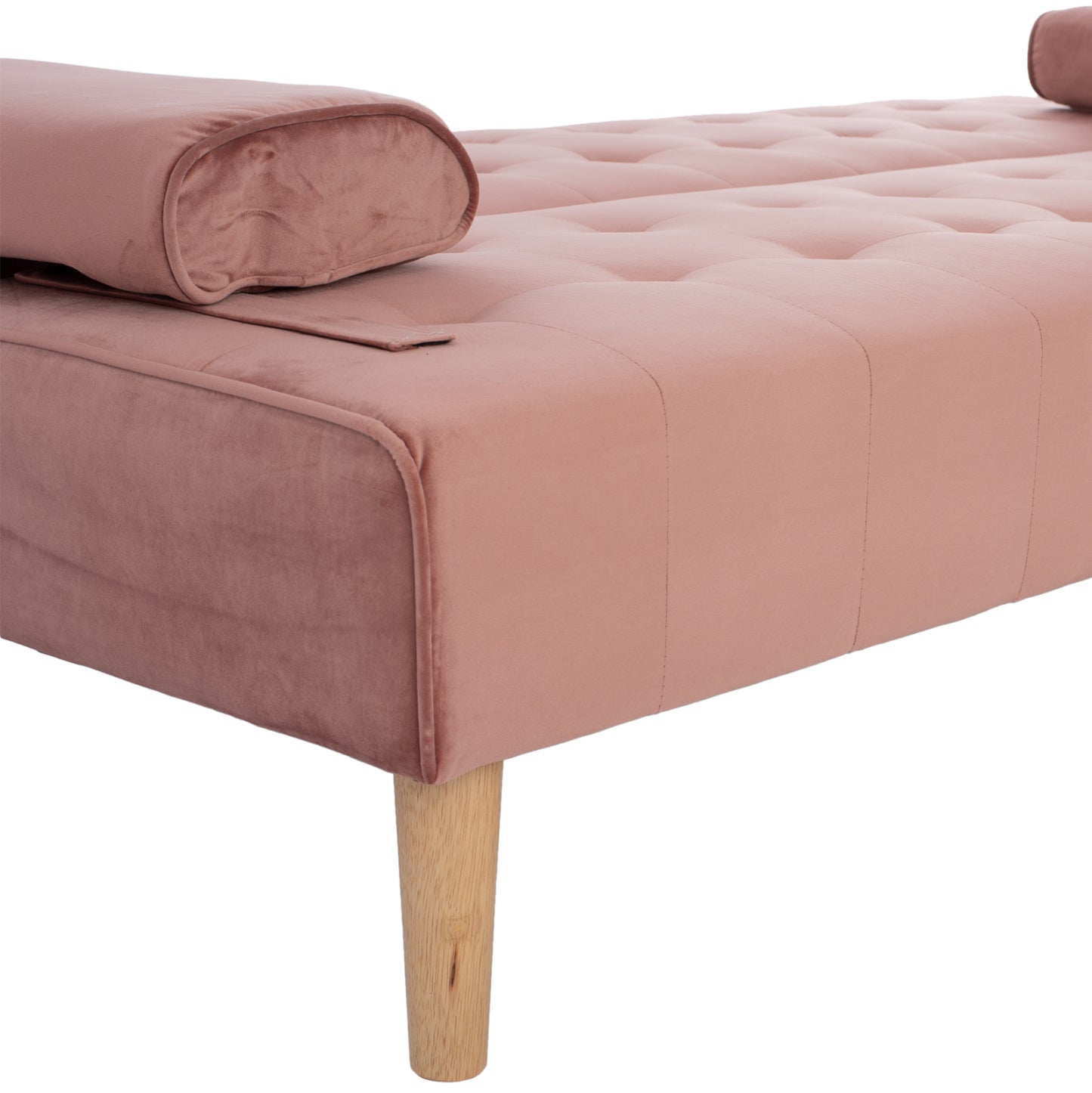 Sofa Bed Wanda Hm3149.12 With Velvet Dusty Pink 188x83x83y Cm.