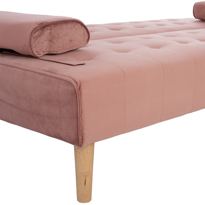 Sofa Bed Wanda Hm3149.12 With Velvet Dusty Pink 188x83x83y Cm.