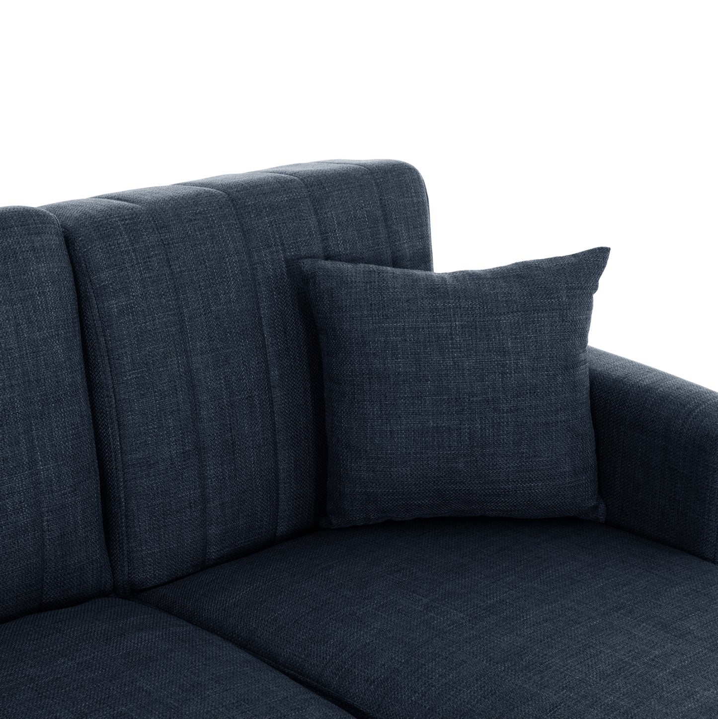 Corner Sofa-bed Ghufran Hm3244.07 Reversible With Storage Space-blue Fabric 202x140x78hcm.