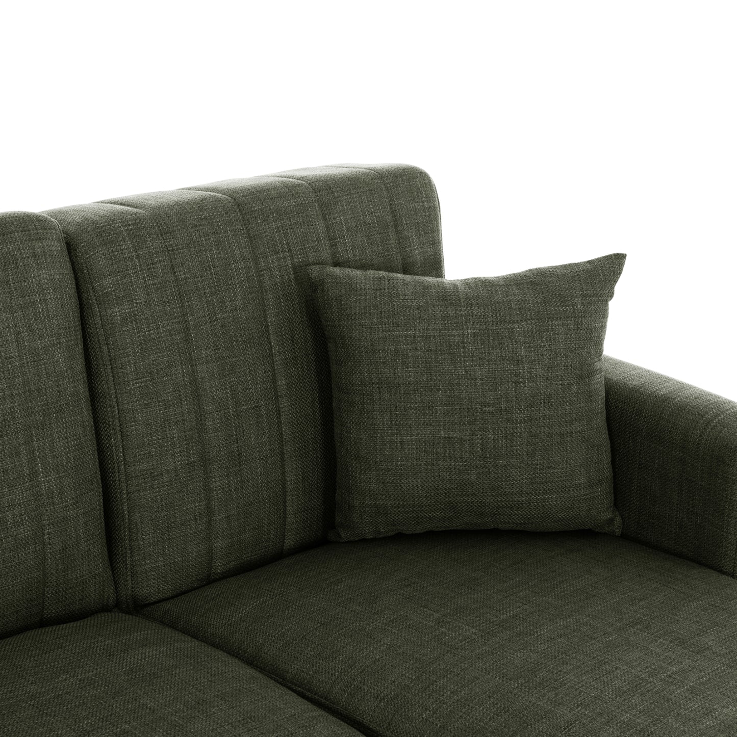 Hm3244.05, Corner Sofa-bed, Dark Olive, Reversible, 202x140x78cm