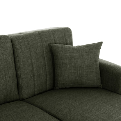 Hm3244.05, Corner Sofa-bed, Dark Olive, Reversible, 202x140x78cm