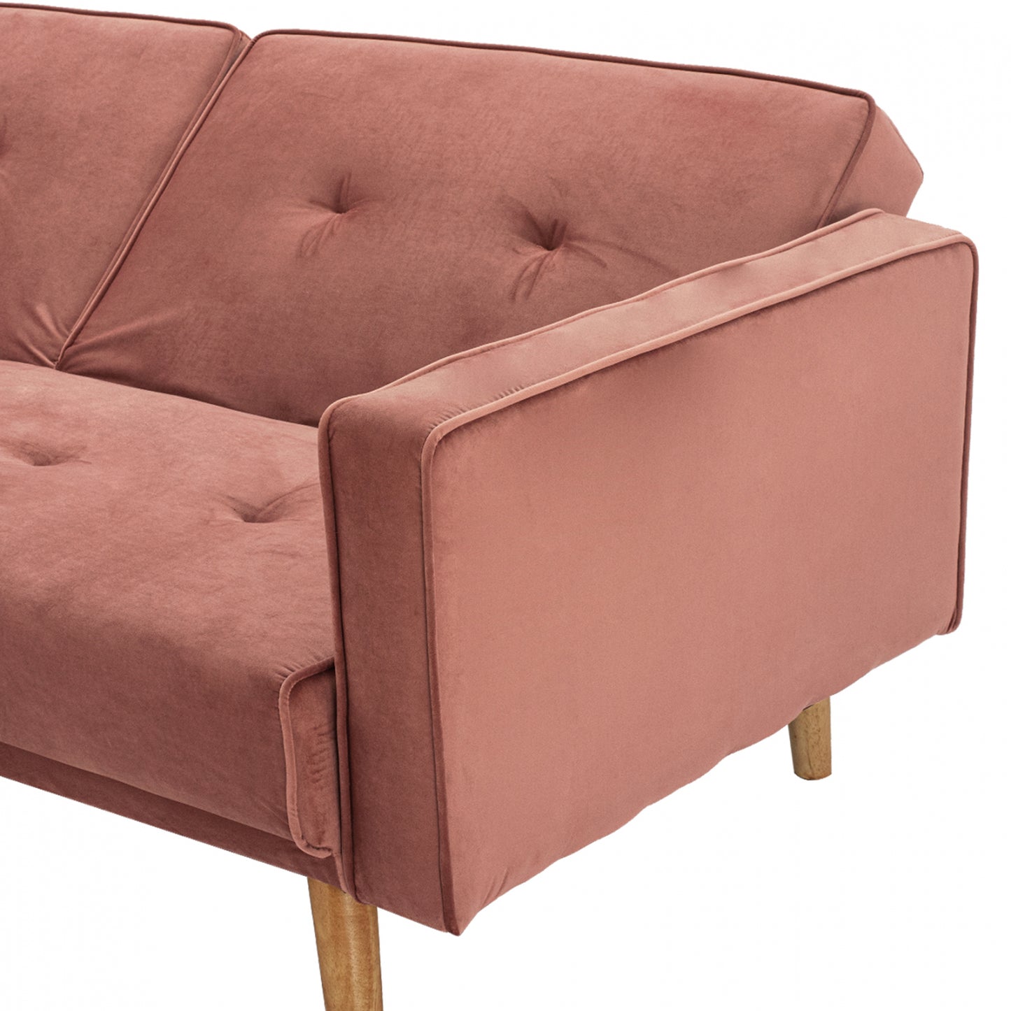 Reversible Corner Sofa Talia Hm3153.02 Velvet In Dusty Pink 267x153x85cm.