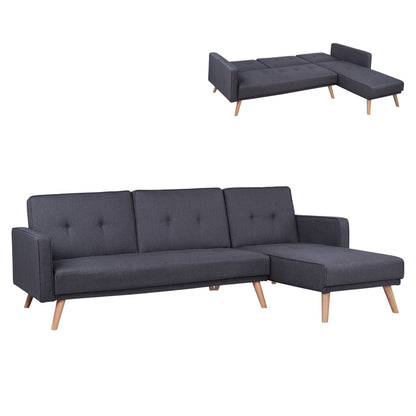 Reversible Corner Sofa Bed Talia Hm3153 Grey Fabric 269x152x87cm