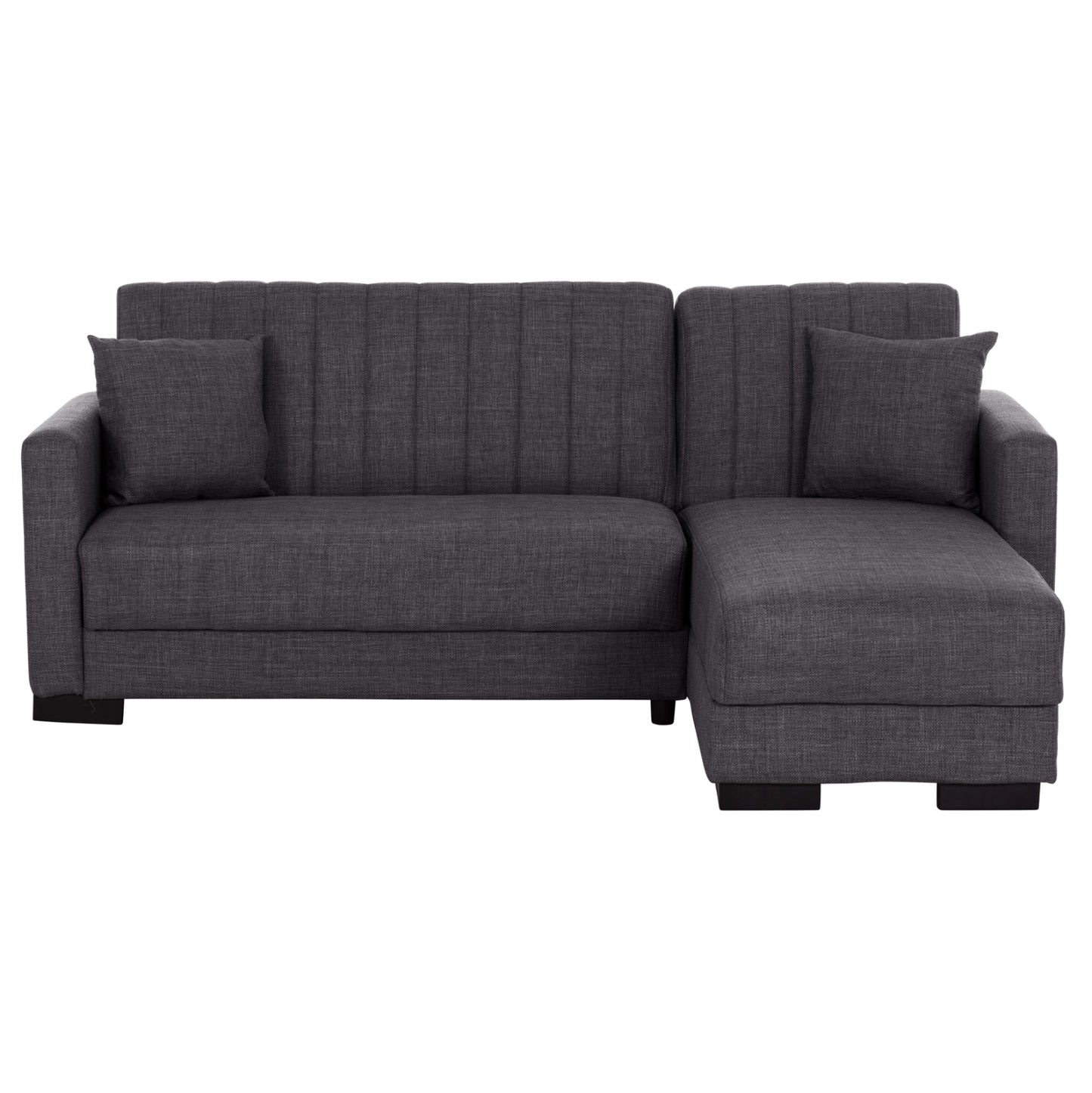 Hm3244.03,ghufran Corner Sofa-bed, Grey, Reversible, 202x140x78cm