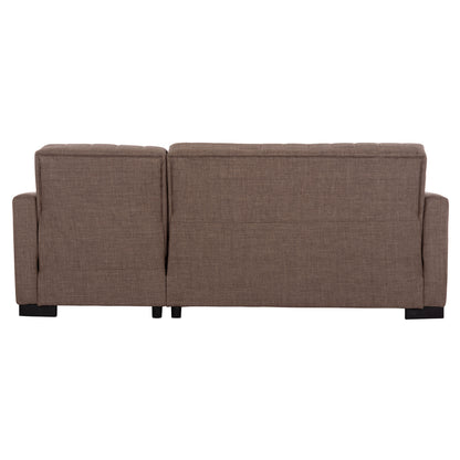 Hm3244.02, Corner Sofa-bed, Reversible, Brown, 202x140x78h