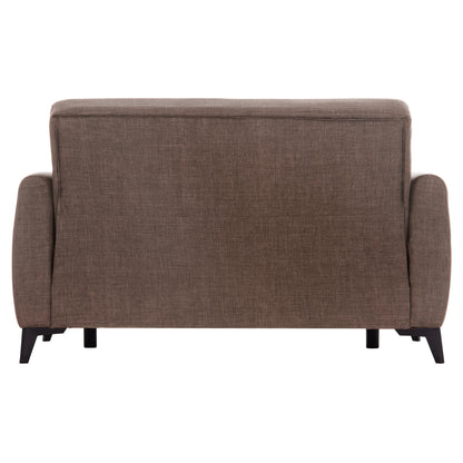 Sofa-bed 2-seater With Storage Space Nikko Hm3293.02 Brown Fabric 144x75x84hcm.