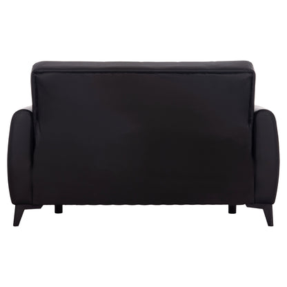 Sofa-bed 2-seater With Storage Space Nikko Hm3293.11 Black Pu 144x75x84hcm.