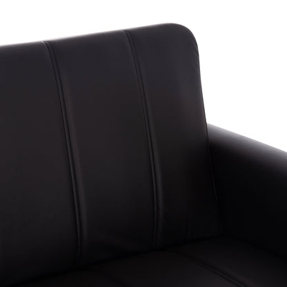 Sofa-bed 2-seater With Storage Space Nikko Hm3293.11 Black Pu 144x75x84hcm.