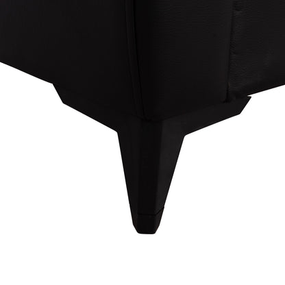 Sofa-bed 2-seater With Storage Space Nikko Hm3293.11 Black Pu 144x75x84hcm.