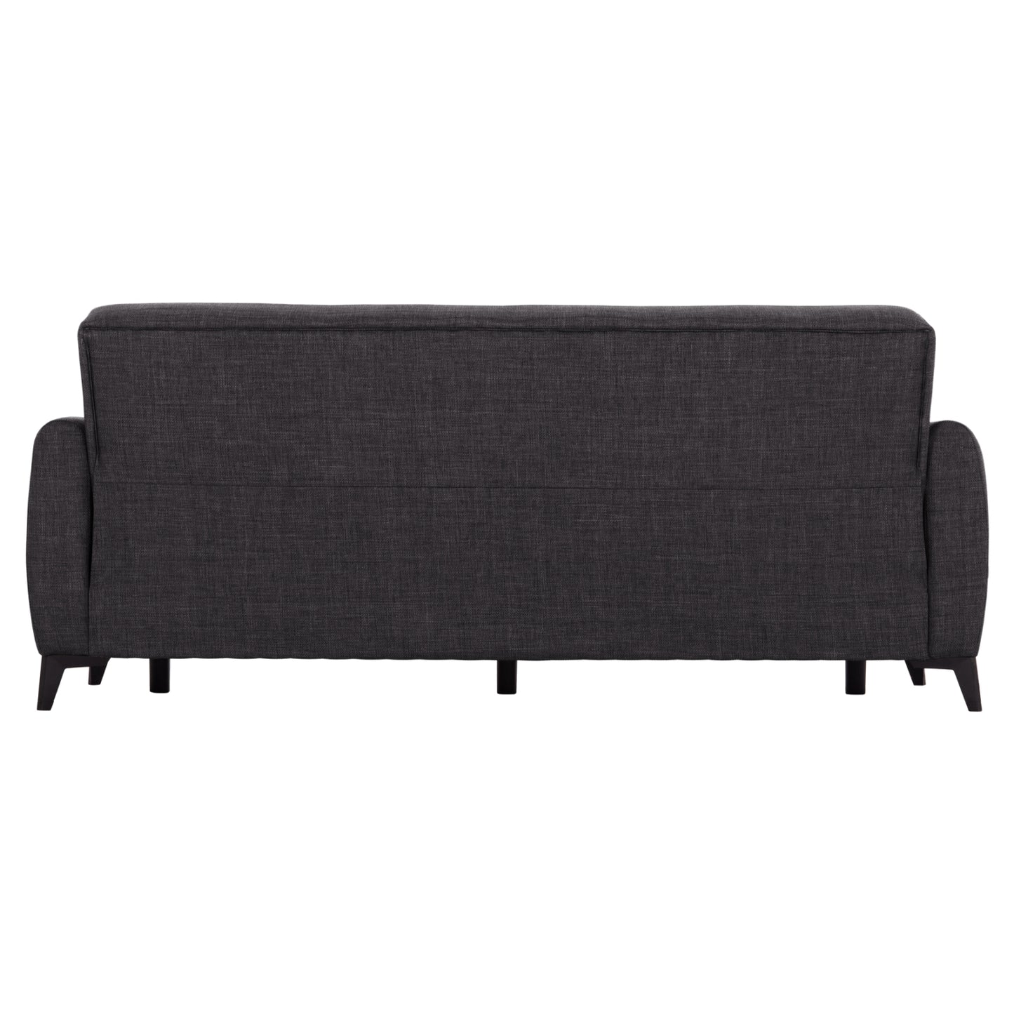 Sofa-bed 3-seater With Storage Space Nikko Hm3292.01 Grey Fabric 209x76x83hcm.