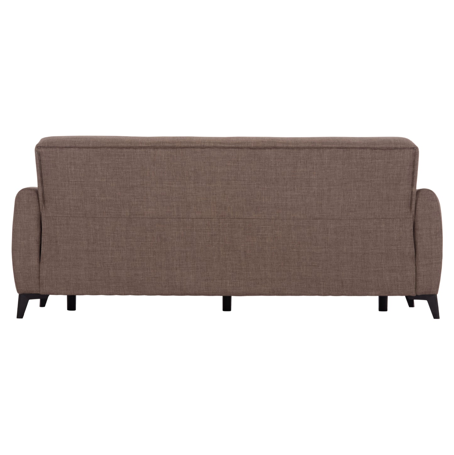Sofa-bed 3-seater With Storage Space Nikko Hm3292.02 Brown Fabric 209x76x83hcm.