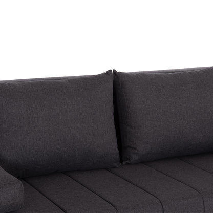 Sofa-bed 3-seater Kend Hm3313.01 Fabric In Grey 188x85x82hcm.