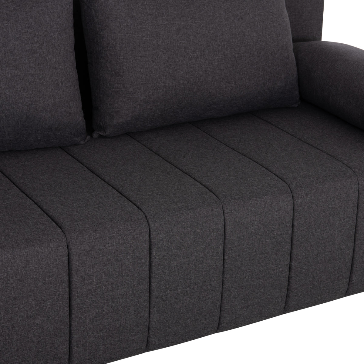 Sofa-bed 3-seater Kend Hm3313.01 Fabric In Grey 188x85x82hcm.