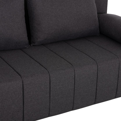 Sofa-bed 3-seater Kend Hm3313.01 Fabric In Grey 188x85x82hcm.