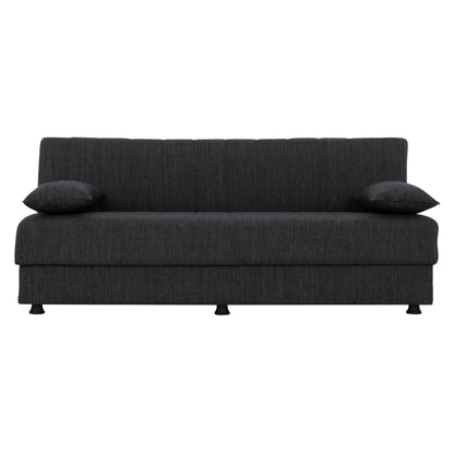 Hm3239.03 Andri Three-seater Sofa-bed, Gray Fabric, Short Legs, Without Arms