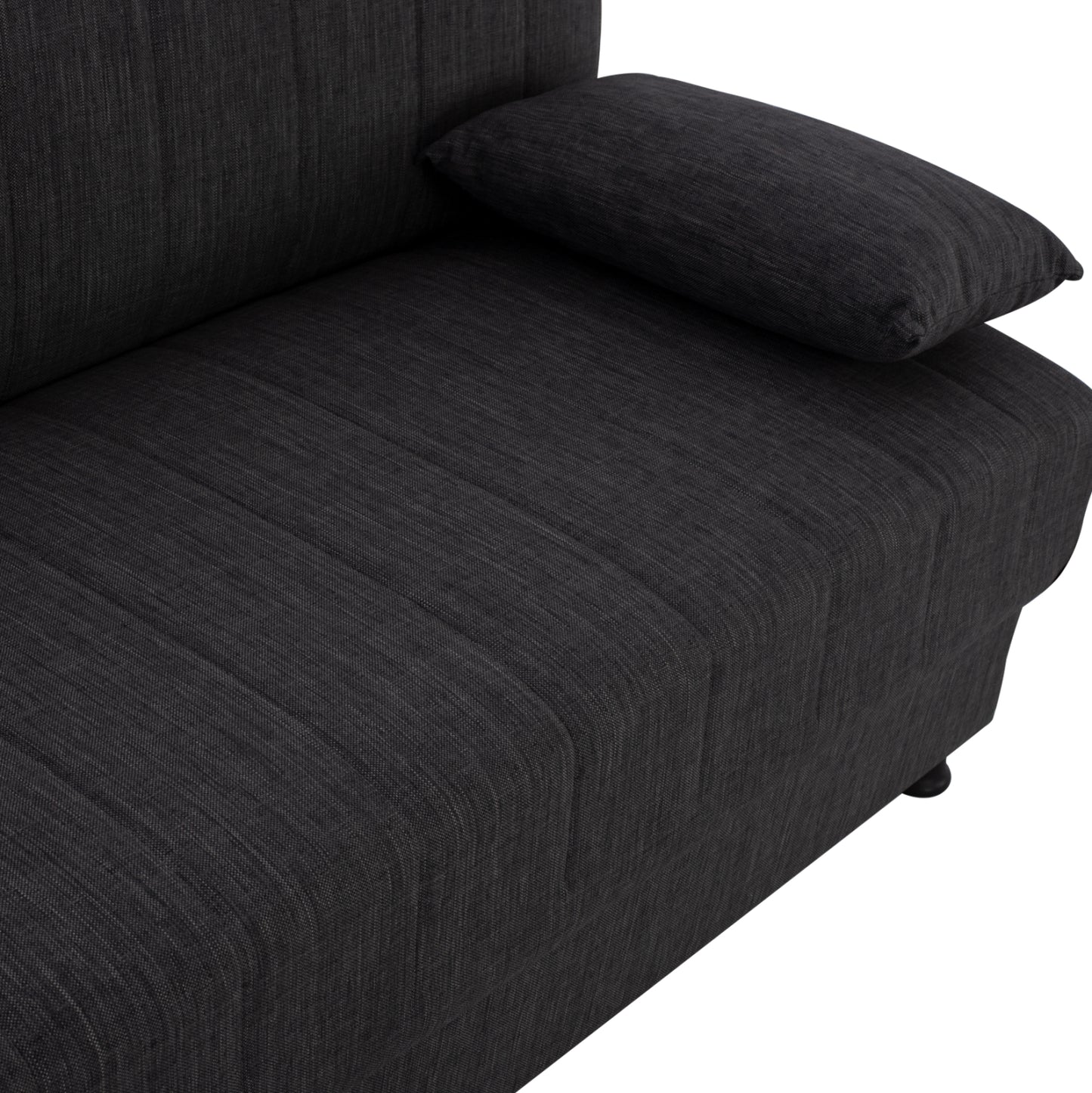 Hm3239.03 Andri Three-seater Sofa-bed, Gray Fabric, Short Legs, Without Arms