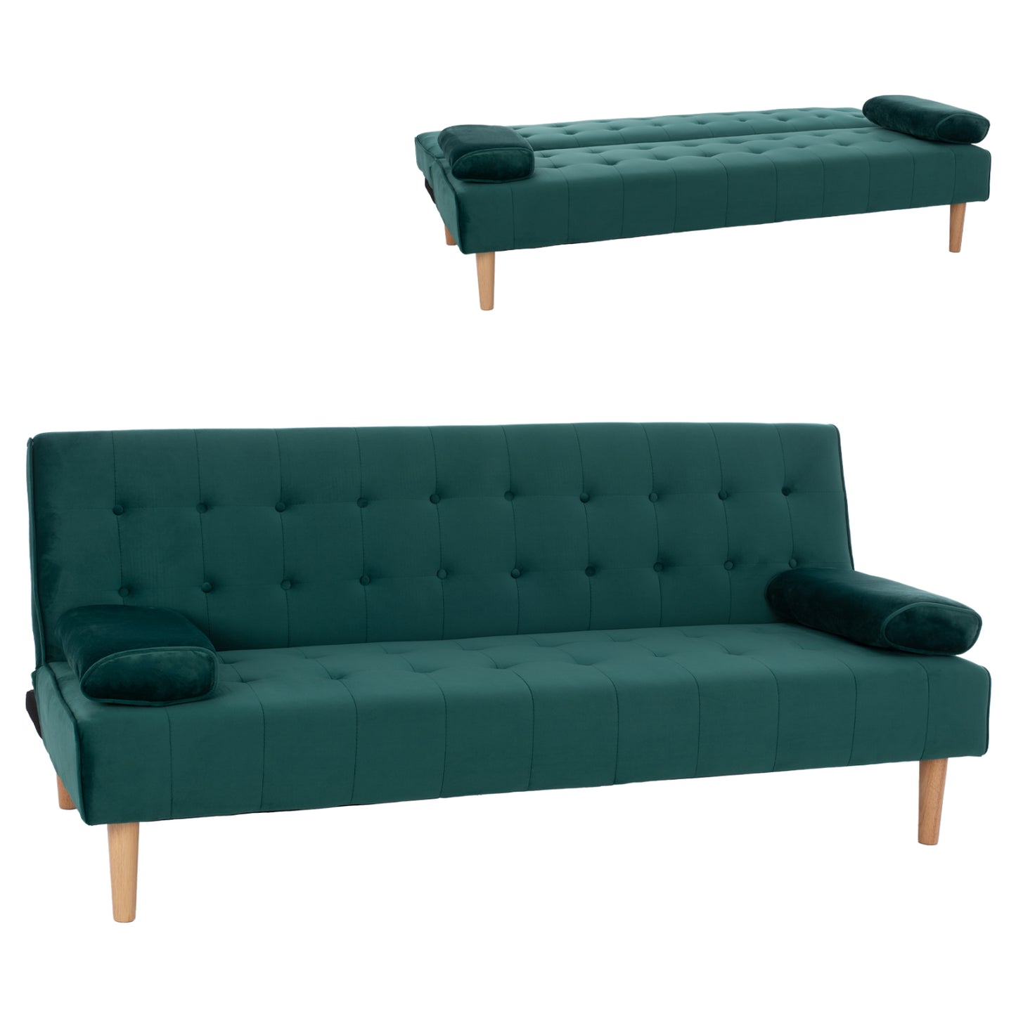 Wanda Sofa Bed Hm3149.13 With Green Velvet 188x83x83y Cm.