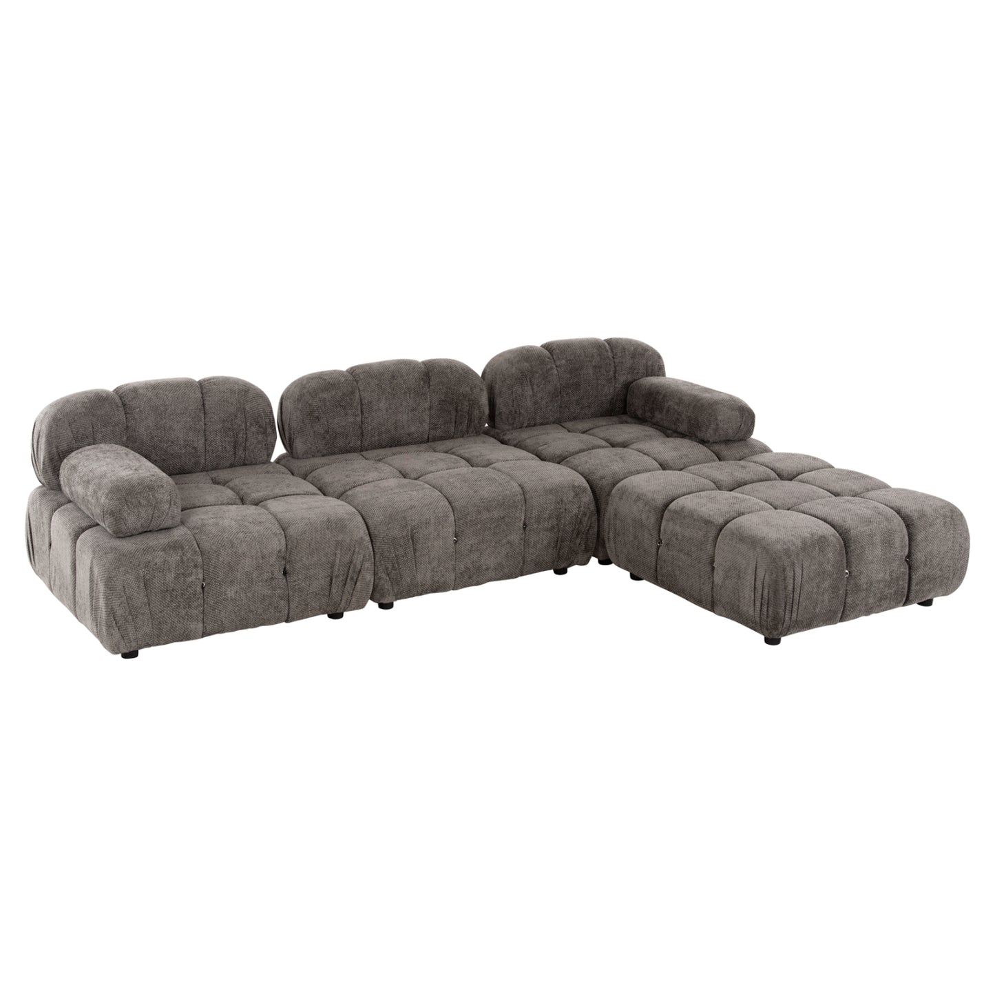 Polymorphic Sofa Shifter Hm6073.02 Textured Fabric In Grey Color 290x196x76hcm.