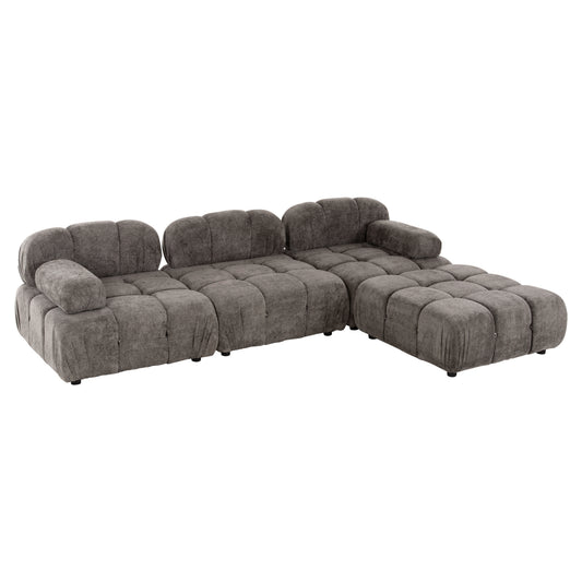 Polymorphic Sofa Shifter Hm6073.02 Textured Fabric In Grey Color 290x196x76hcm.