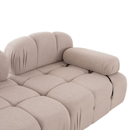Polymorphic Sofa Shifter Hm6073.12 Textured Fabric In Light Beige Color 290x196x76hcm.